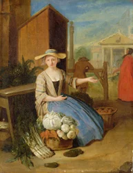 Gemüsehändler, Covent Garden, ca. 1726